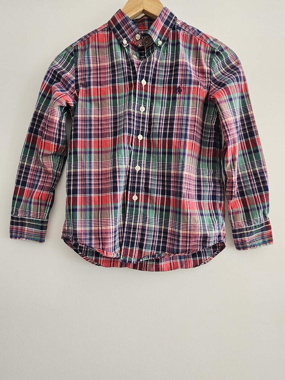 Pol9 Ralph Lauren Boys Plaid Oxford Size S (8)